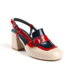 Slingback Πέδιλα με Μοντέρνο Color Block 30322
