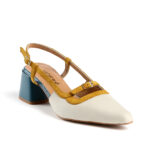 Slingback Πέδιλα με Χρωματική Αντίθεση και Μυτερή Γραμμή 723521
