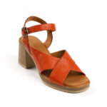 Δερμάτινα πέδιλα σε Ταμπά και τακούνι 6,5cm 117110051