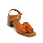 Δερμάτινα πέδιλα σε κομψό Ταμπά και τακούνι 6,5cm 11738531