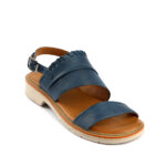 Δερμάτινα σανδάλια σε Μπλέ χρώμα και τακούνι 2,5cm 117127001