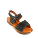 Γυναικεία Δερμάτινα Πέδιλα – Μαύρα με Ανατομικό Πάτο & Ρυθμιζόμενα Λουράκια με βέλκρο 74692141