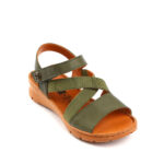 Γυναικεία Δερμάτινα Πέδιλα – Πράσινα με Ανατομικό Πάτο & Ελαστικά Λουράκια 74594141