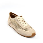 Γυναικεία Δερμάτινα Sneakers – Μπεζ Casual Παπούτσια με Διάτρητο Σχέδιο & Αναπνεύσιμη Κατασκευή 50026681