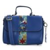 Γυναικεία Τσάντα Laura Vita – Μπλε με Floral Λεπτομέρειες ALICIA 02