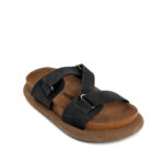 Γυναικεία Δερμάτινα Σανδάλια Comfort Slide με Χιαστί Φάσες 2613201