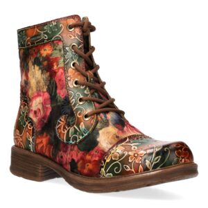 Γυναικεία Δερμάτινα Μποτάκια Laura Vita – Floral Anitao 11 Camel Laura Vita