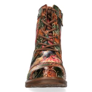 Γυναικεία Δερμάτινα Μποτάκια Laura Vita – Floral Anitao 11 Camel Laura Vita