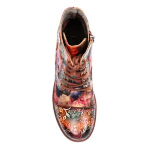 Γυναικεία Δερμάτινα Μποτάκια Laura Vita – Floral Anitao 11 Camel Laura Vita