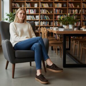 Γυναικεία Δερμάτινα Casual Δετά Παπούτσια – Καφέ Καστόρι 083926832