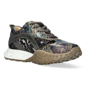 Γυναικεία Δερμάτινα Sneakers Laura Vita – Πολύχρωμα με Αποσπώμενο Πάτο Amika Gris Laura Vita sneakers
