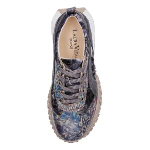 Γυναικεία Δερμάτινα Sneakers Laura Vita – Πολύχρωμα με Αποσπώμενο Πάτο Amika Gris Laura Vita sneakers