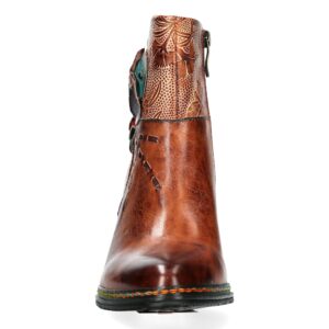 Γυναικεία Δερμάτινα Μποτάκια Laura Vita – Ταμπά με Ψηλό Τακούνι 7 εκ Ledao 43 Camel Laura Vita
